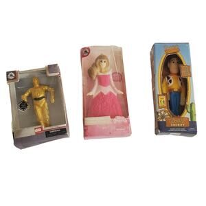 NIB Zuru Mini Brands Disney Aurora, Woody, C-3PO Mini Figures